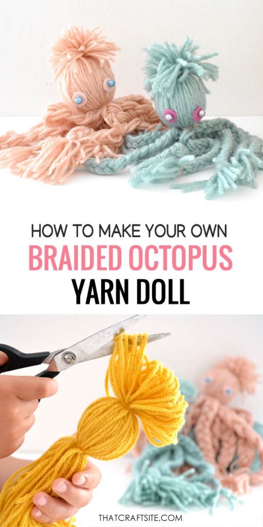 Octopus yarn craft - How to make a DIY doll for kids - Art Beat Box